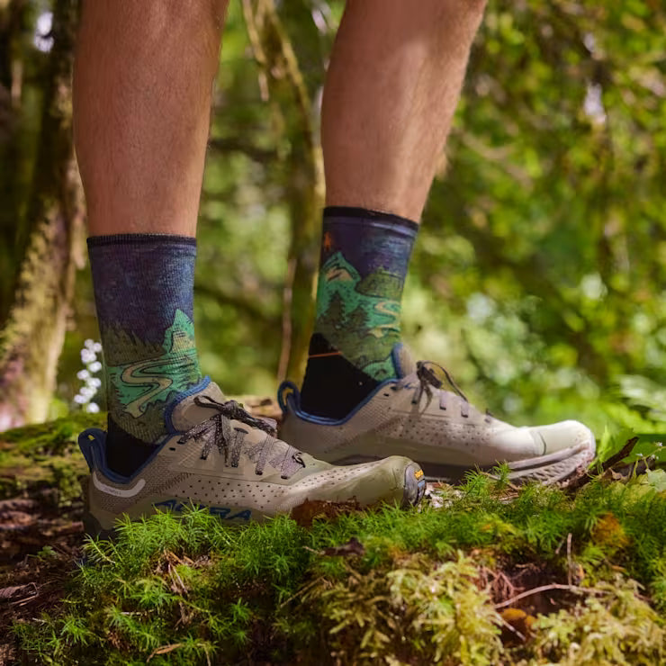 Smartwool Merino Trail Run Neature Print Crew Socks - Image 2