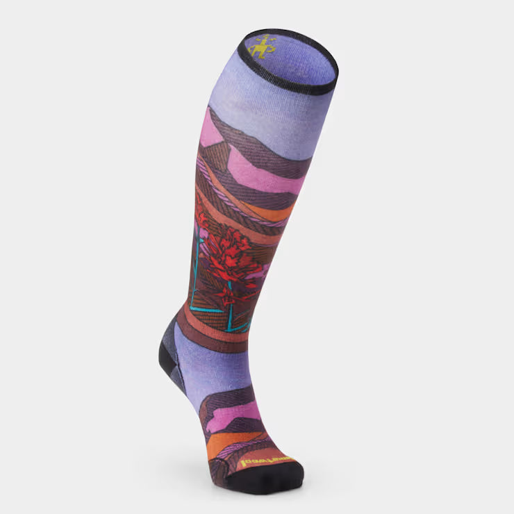 Smartwool Merino Women's Ski Floral Field Print Over The Calf Socks - Image 2