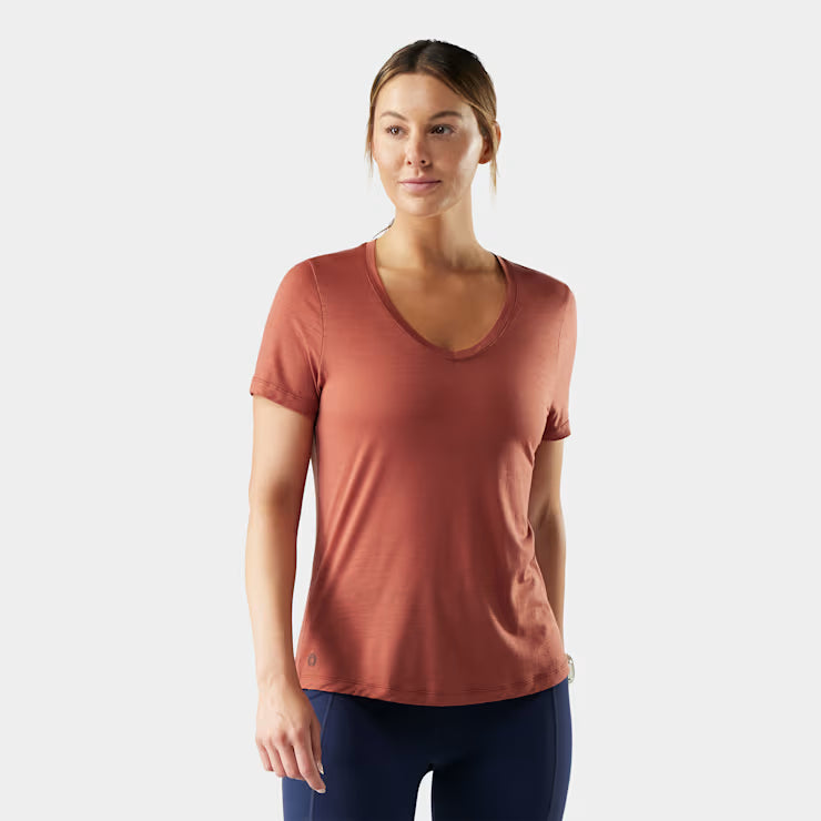 Smartwool Merino Women's Active Ultralite V-Neck Short Sleeve