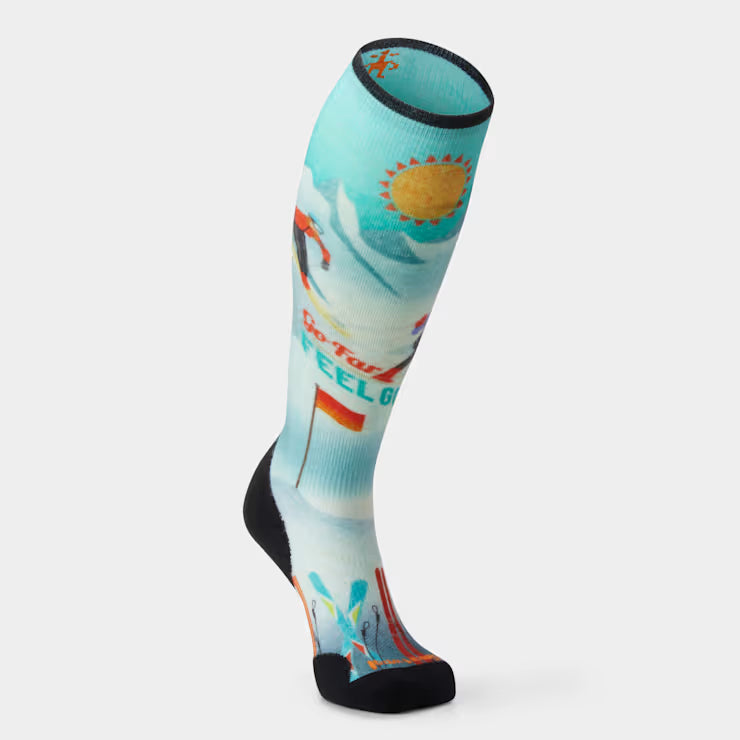 Smartwool Merino Women's Ski Snow Bunny Print Over The Calf Socks - Image 2
