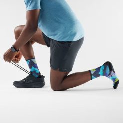 Alternative view of Smartwool Merino Trail Run Summit Sector Print Crew Socks
