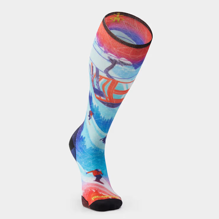 Smartwool Merino Ski Ski Day Print Over The Calf Socks - Image 2