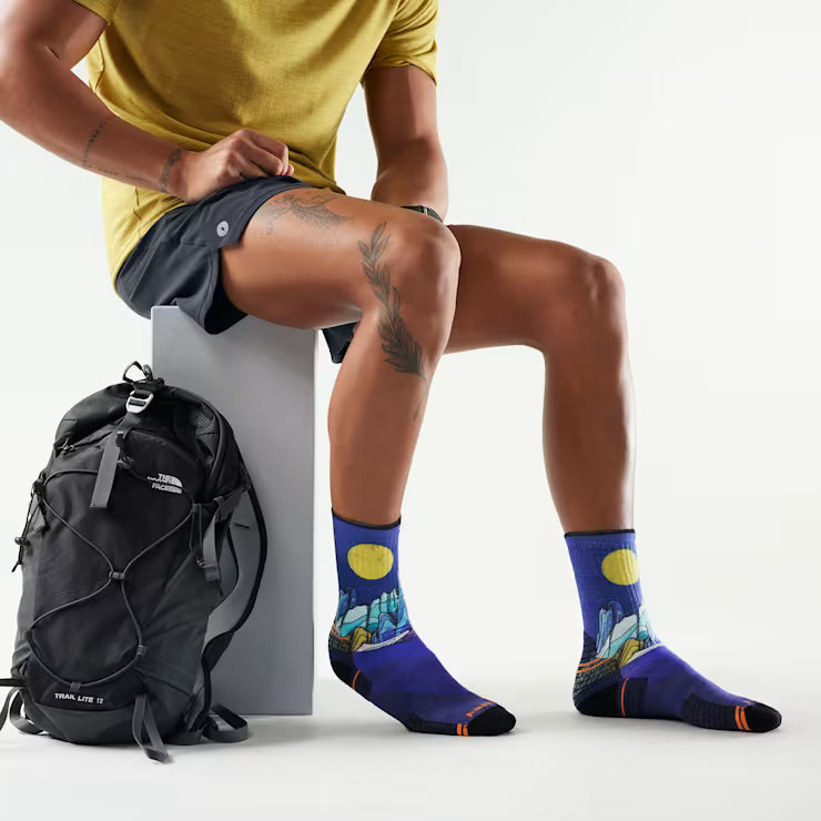 Smartwool Merino Hike Mountain Myth Print Crew Socks - Image 2