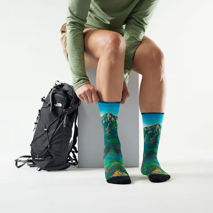 Smartwool Merino Women??s Hike Mountain Lake Print Crew Socks - Image 2