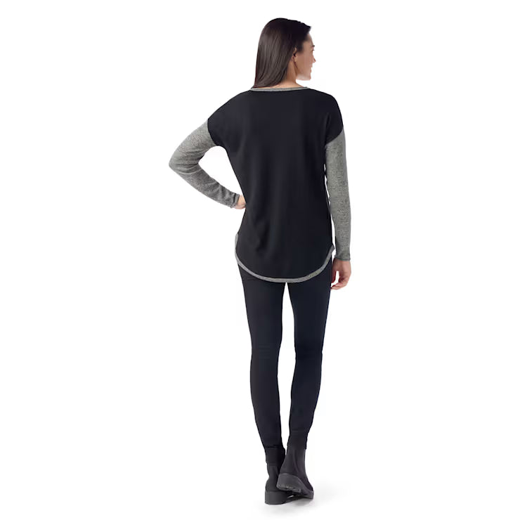Smartwool Merino Women's Shadow Pine Colorblock Crew Sweater - Image 2