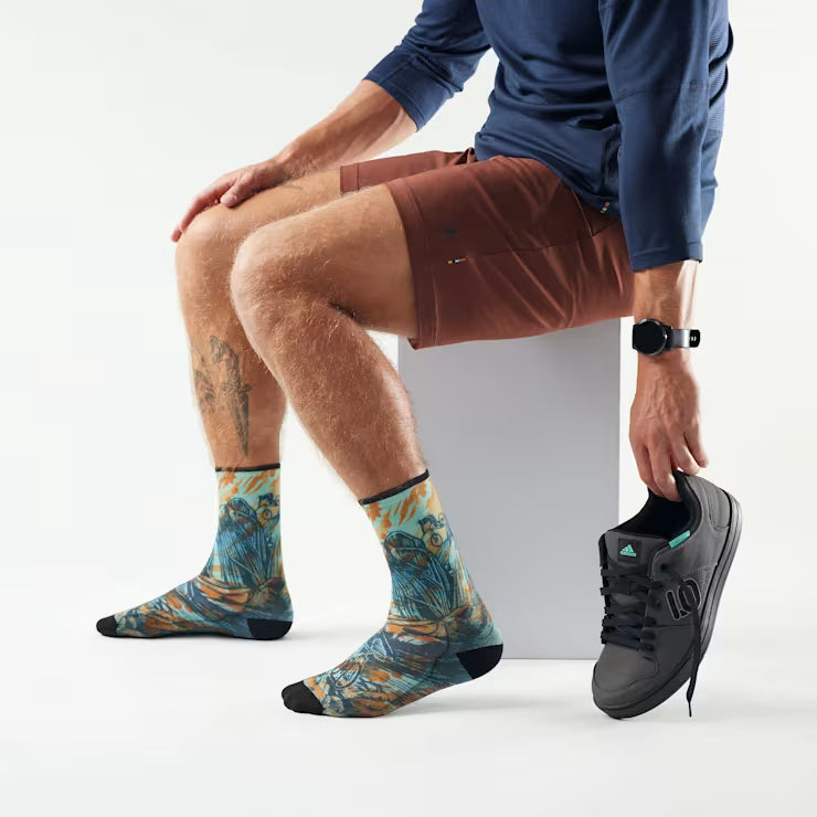 Smartwool Merino Bike Rugged Ride Print Crew Socks - Image 2