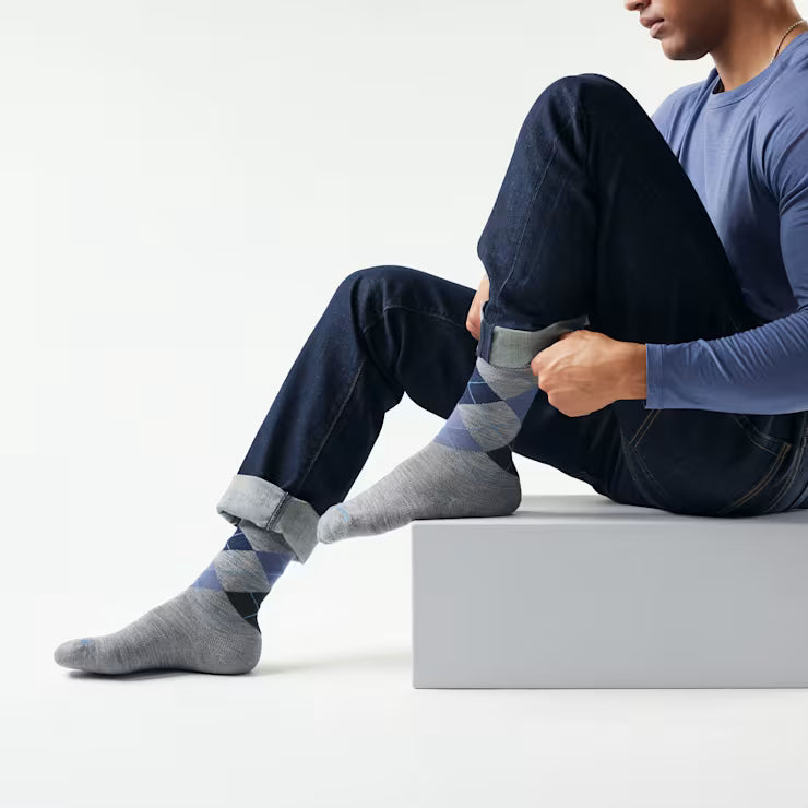 Smartwool Merino Everyday Diamond Jim Argyle Crew Socks - Image 2